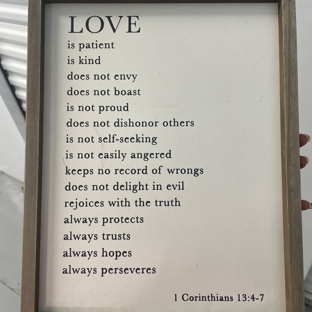 Inspirational Love Quote Framed Wall Art